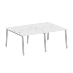 Metal System Рабочая станция на 4 места на А-образном м/к БА.СМ-4.1 Белый/Металл Серый 2000*1475*750