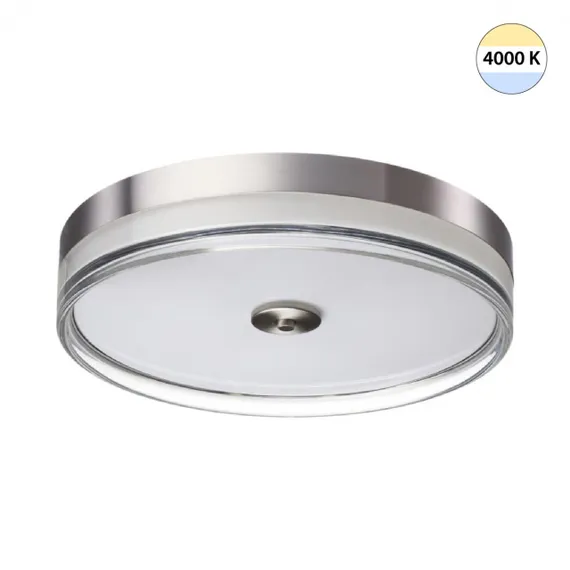 7727/76L MITRA LED SN 101 Светильник металл/акрил/никель/прозрачный LED 76Вт 4000K D400 IP20 ETERNA