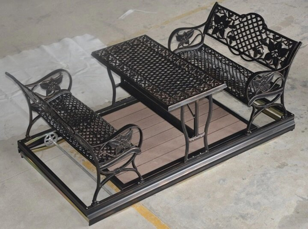 Маятниковые качели Lotos из литого алюминия, античная бронза