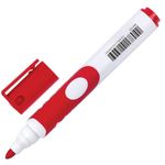 Маркер стираемый для белой доски КРАСНЫЙ, BRAUBERG "SOFT", 5 мм, резиновая вставка, 151250