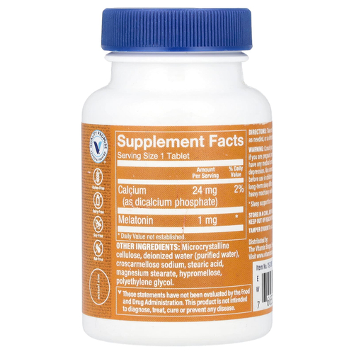 The Vitamin Shoppe, Мелатонин, 1 мг, 120 таблеток