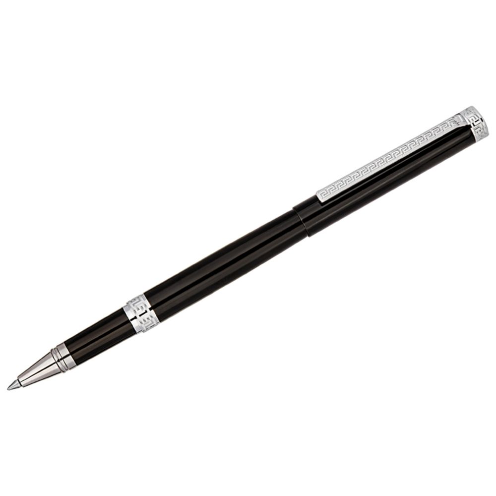 Ручка-роллер Delucci &quot;Classico&quot; черная, 0,6мм, цвет корпуса - черный/хром, подарочная упаковка