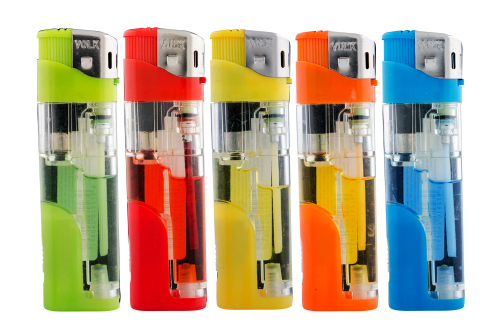 Зажигалки Пьезо с фонариком VOLK (v-003)  (50шт*20бл)