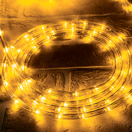 ULD-D50 15M-С08 IP44 YELLOW Гирлянда светодиодная Дюралайт. 15м. Коннектор в-к. Желтый свет. Провод черный. ТМ Uniel