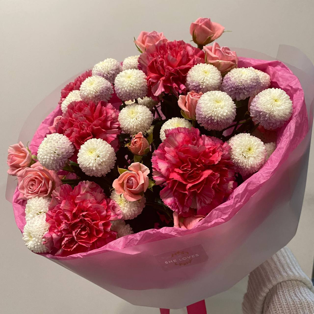 Яркий розовый букет