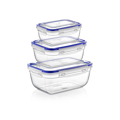 Воздухонепроницаемый прямоугольный контейнер Набор (400-800-1400)мл