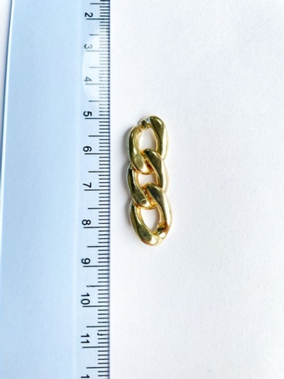 0095-2 Коннектор "Цепь крупная" 3,5*1см, позолота