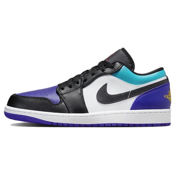 Jordan Air Jordan 1 Винтажные баскетбольные кроссовки Низкие Белый Черный Фиолетовый Мужские