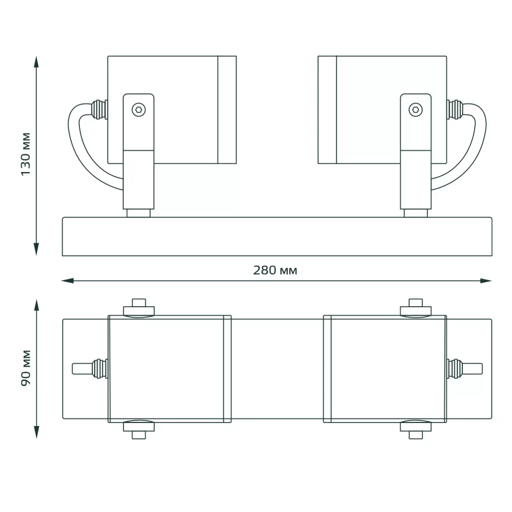 Св-к Gauss Садово-парковый Sonata настен.архитект, 35W 2*GU10, 280*90*130mm,170-240V/50HZ IP54 GD153