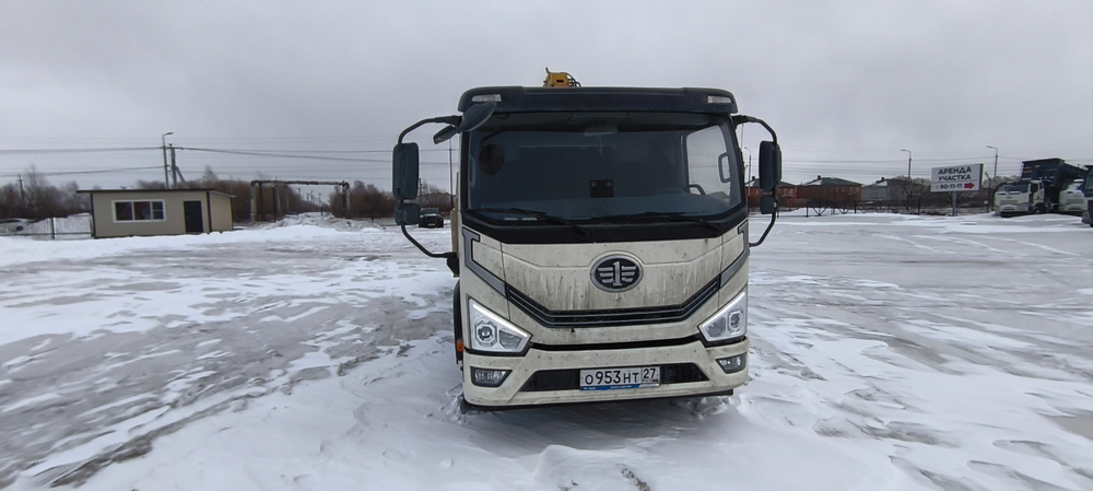 FAW Tiger V 4x2 Бортовой с КМУ CA1081P40K2L4E5A85 (Дизельный, 3.8 л, 165 л.с. МТ)