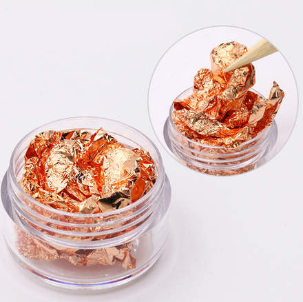 Фольга поталь для ногтей  (розовое золото)