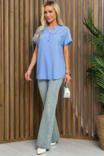 Блуза Колокольчик (голубая) Б13406-18М LT Collection