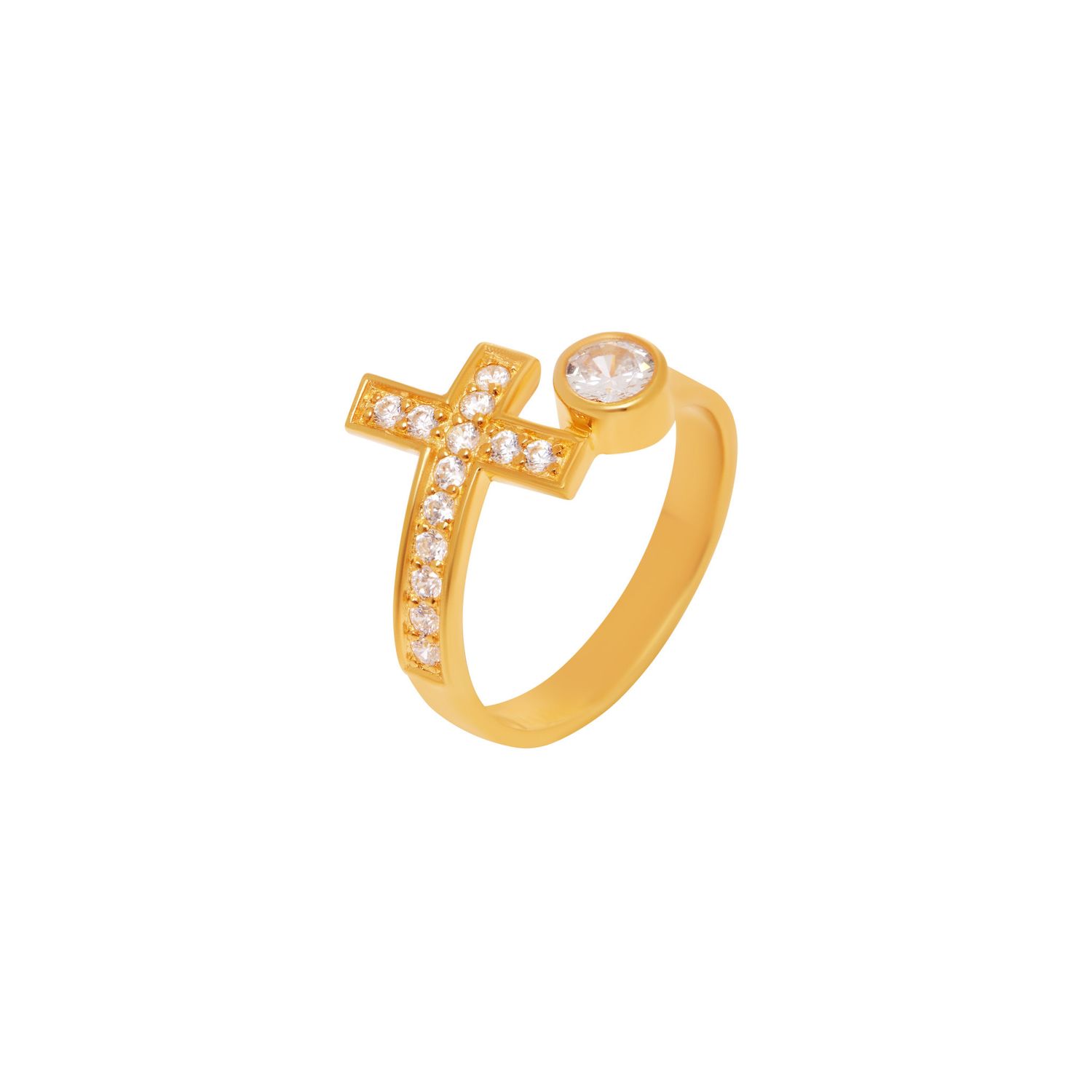 Кольцо Cross & Crystal Ring – White