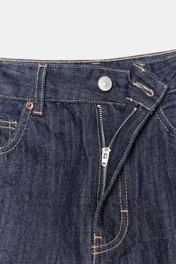 ZARA ДЖИНСОВЫЕ ШОРТЫ-БЕРМУДЫ TRF СО СРЕДНЕЙ ПОСАДКОЙ, ТЕМНЫЙ ИНДИГО