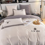 Комплект постельного белья Сатин-Шелк Я IN LOVE на резинке LVR003
