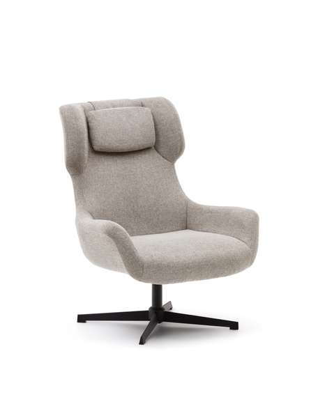 Крутящееся кресло Zalina, бежевый шенилл