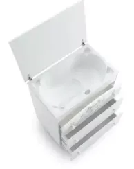 Пеленальный комод Erbesi Charly White/Grey