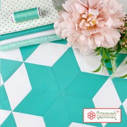 Треугольная линейка для пэчворка в дюймах с углом 60° (арт. D18-S)