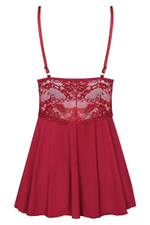 Коротенький бэби-долл с кружевным верхом (Размер: L-XL) (Цвет: черный)