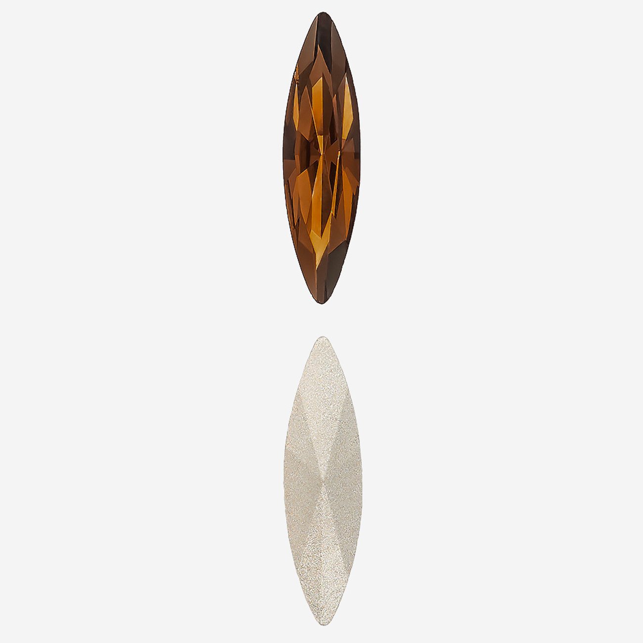 Кристалл Маркиз (Marquise Fancy Stone), оттенок "Дымчатый Топаз"/"Smoked Topaz", 15*4мм