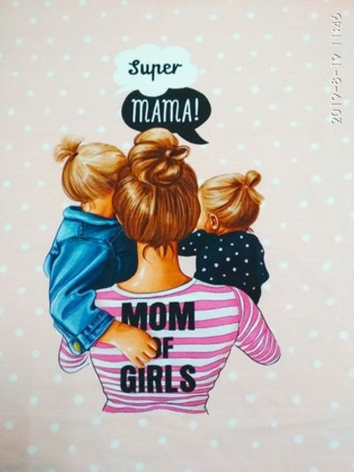 Кулир (панель). Мама и дочки на горошке