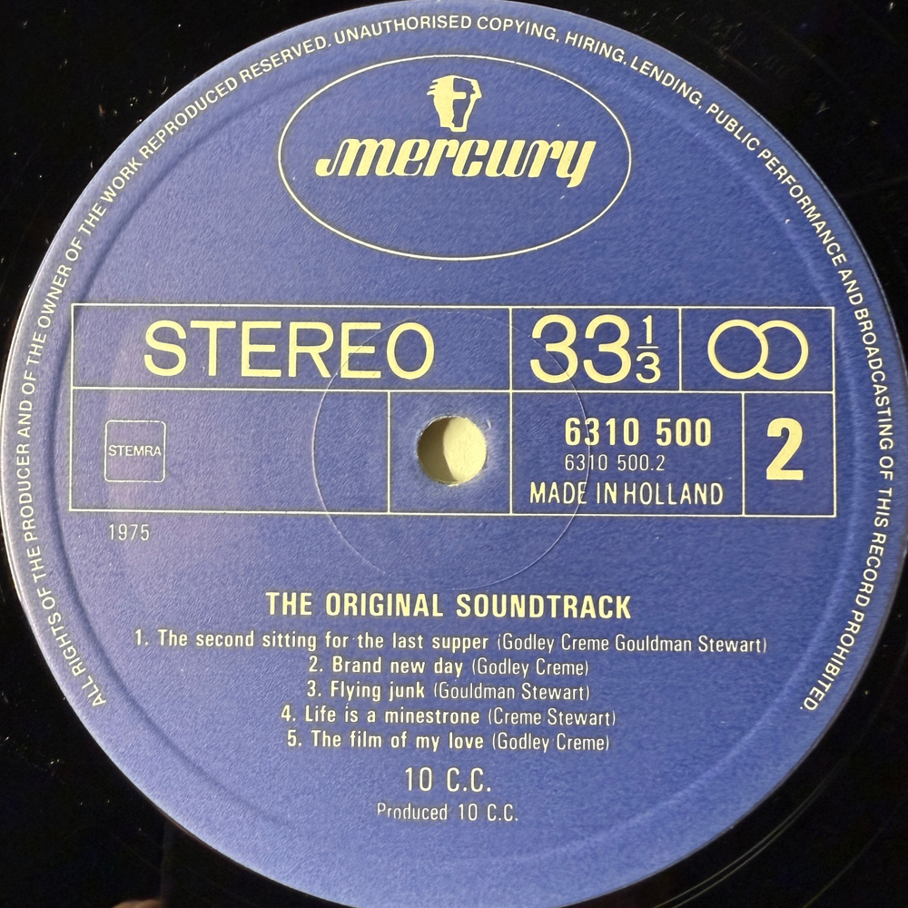 10cc ‎– The Original Soundtrack (Голландия 1975г.)