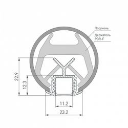Профиль встраиваемый Arlight KLUS-POR-F-1000 ANOD 019181
