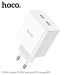 Сетевое зарядное устройство hoco C108A, 2Type-C, 35W