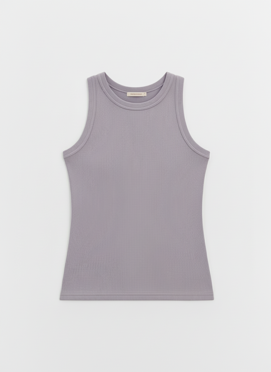 Базовый топ из эластичного хлопка