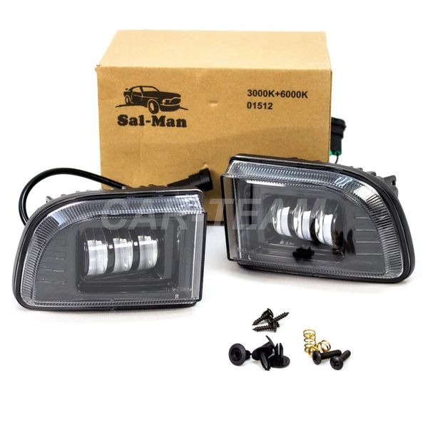 Противотуманные фары (ПТФ) линзованные "Sal-Man" на Chevrolet Lacetti (арт. 01512) (3 диода LED 50W два режима (3000K+6000K))