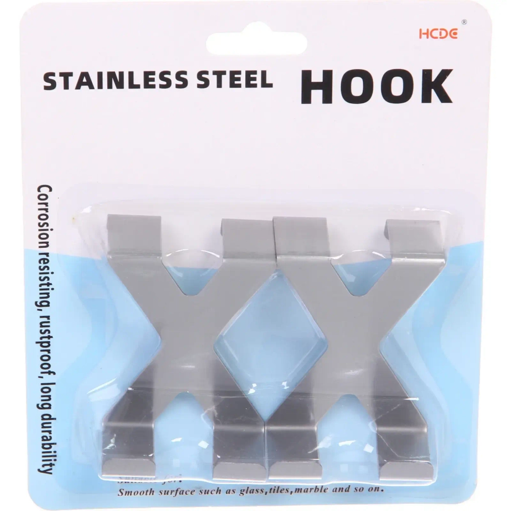 Крючки металлические надверные в наборе 2шт «ИДЕЯДОМА», нагрузка 2кг