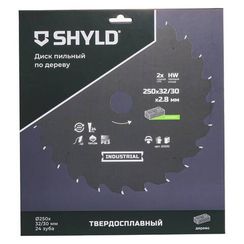 Диск пильный по дереву SHYLD 250х32/30мм 24Т (20230)