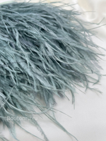 Перо цвета пыльная голубая ель