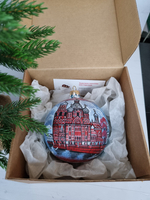 Шар стеклянный "Спас на крови",  ручная роспись