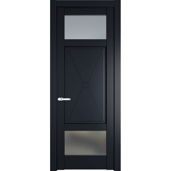 Межкомнатная дверь эмаль Profil Doors 1.3.2PM нэви блу остеклённая