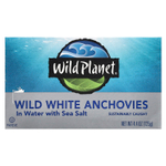 Wild Planet, дикие белые анчоусы, в воде с морской солью, 125 г (4,4 унции)