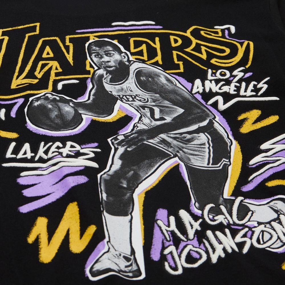 Баскетбольная футболка Mitchell&Ness NBA Chalked Up Los Angeles Lakers Magic Johnson T-shirt Black