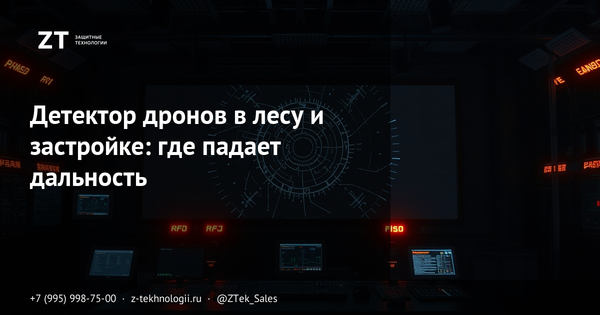 Детектор дронов в лесу и застройке: где падает дальность Детектор дронов в лесу и застройке: где падает дальность