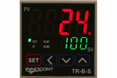 INNOCONT Температурный контроллер, 2 дисплея, 4 разряда, 48x48x60 мм, 2 аварийных выхода, 110-220VAC, выход: реле + твердотельное реле TR-B-S