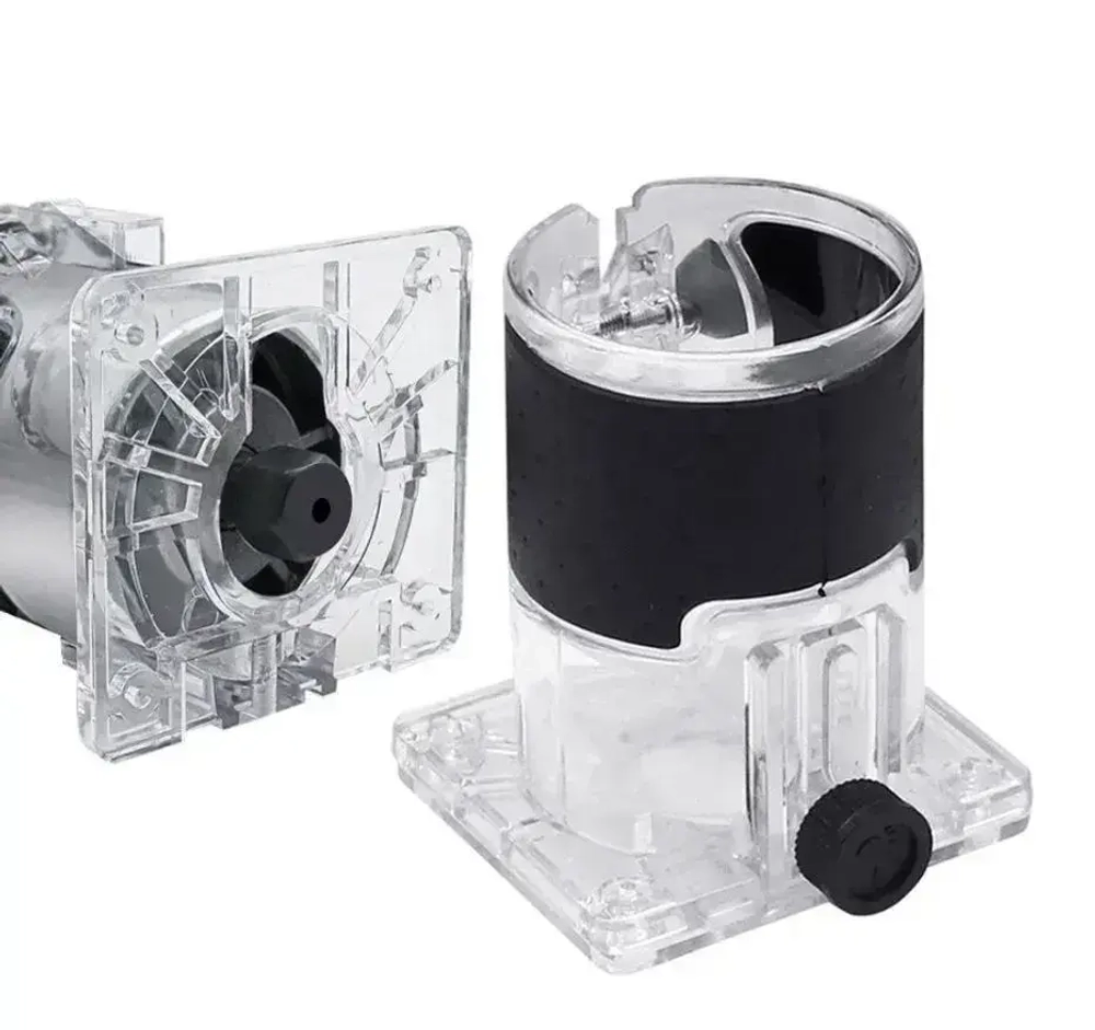 1 шт. Основание (база) для крепления кромочного фрезера насадка шаблон для фрезерования по дереву пазов БЕЗ ШЕСТЕРНИ