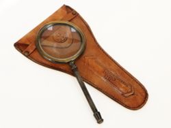 Nautical Морская лупа в кожаном футляре