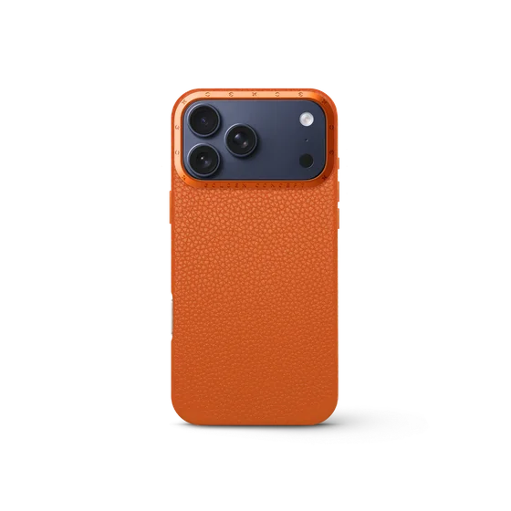 Чехол для iPhone 17 - Зернистая кожа - оранжевый