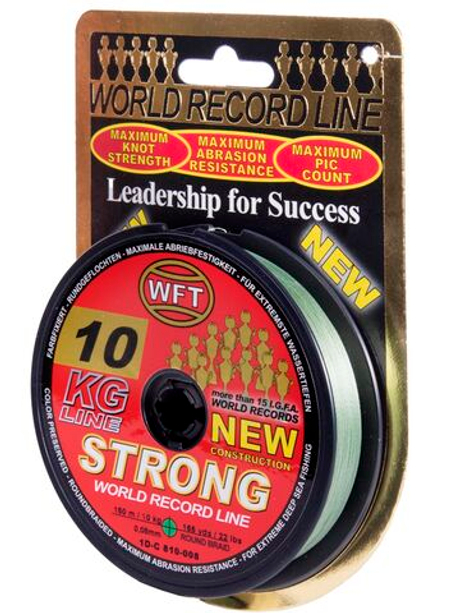 Леска плетёная WFT KG STRONG Green 150 м, 0.08 мм