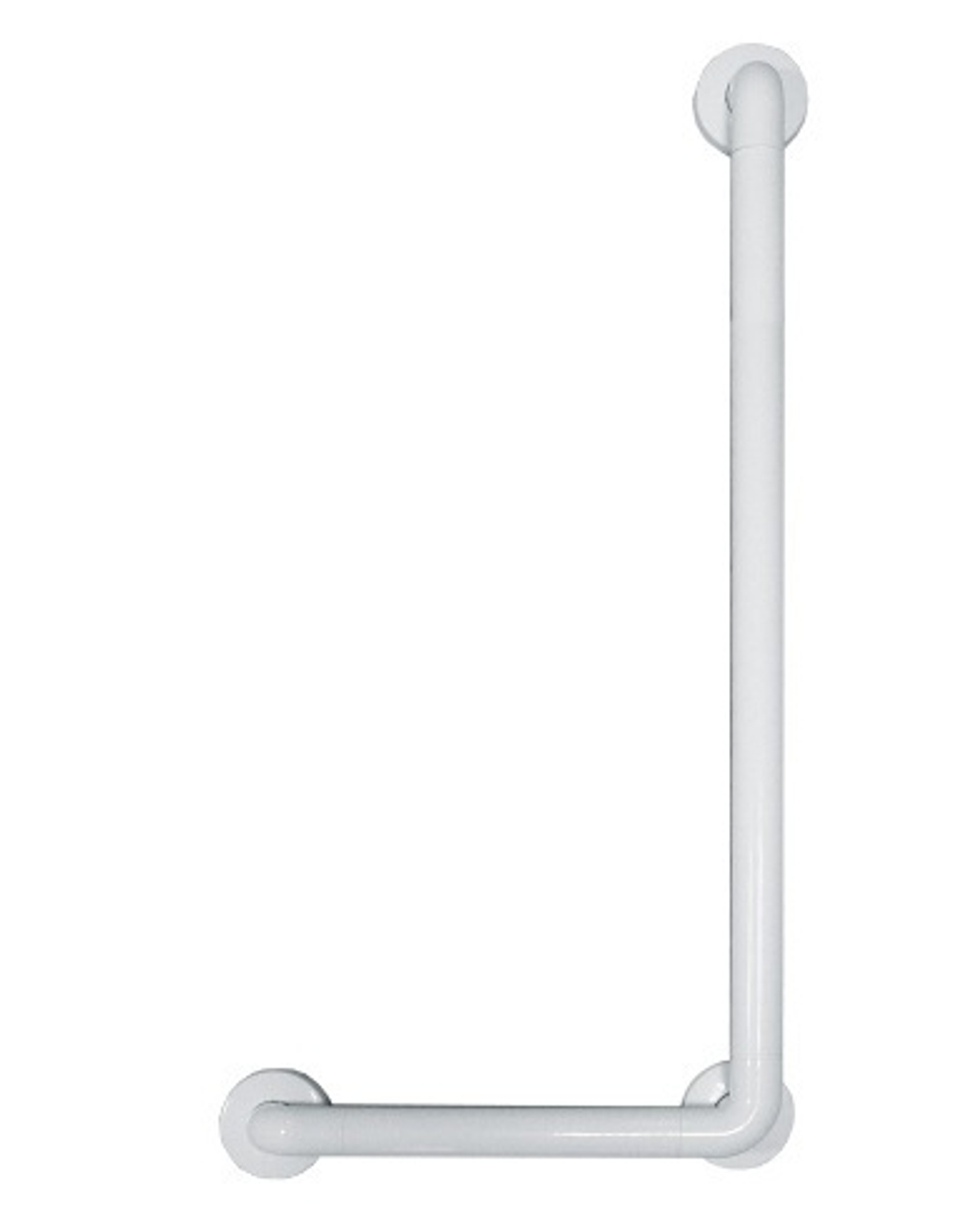 Поручень угловой 3 точки опоры левый алюминий NOFER 15159.NBA белый