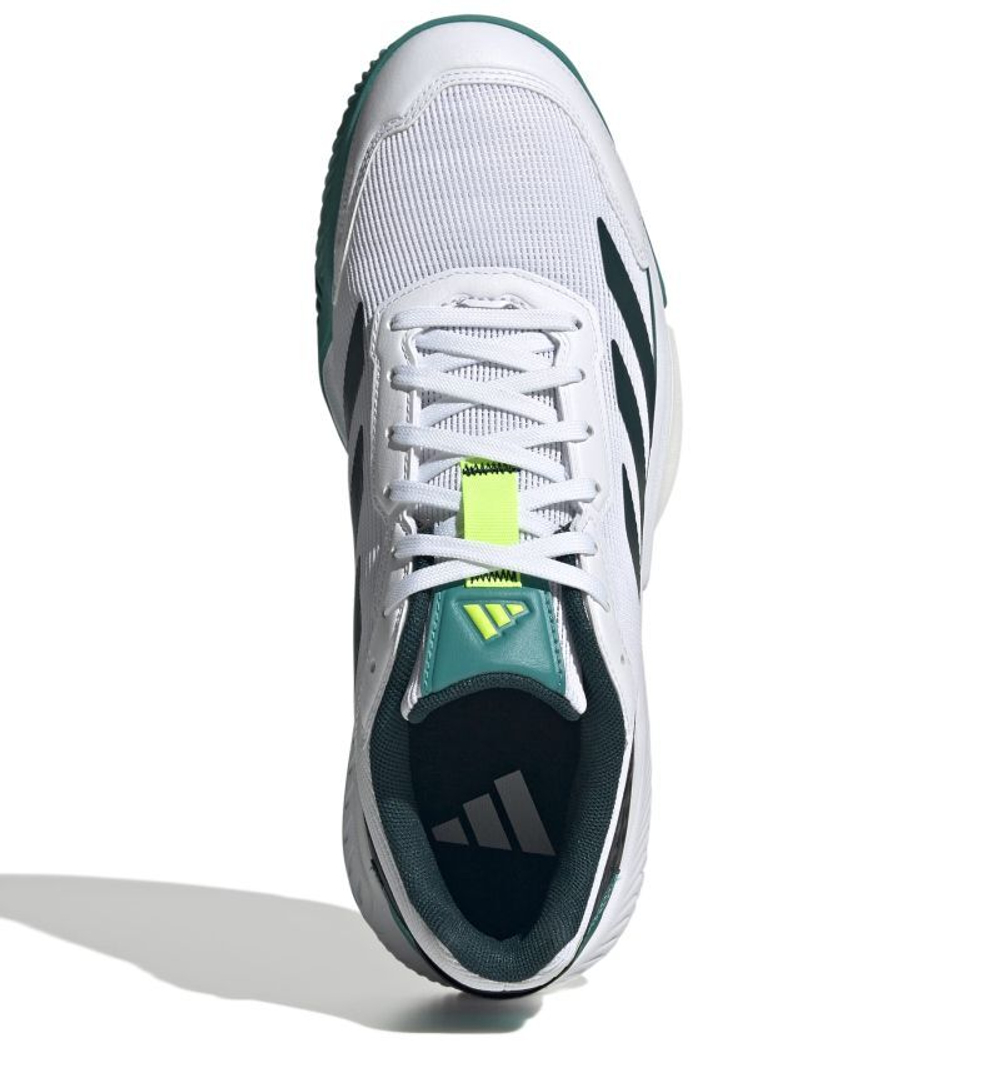 Мужские кросовки для Padel Adidas Courtquick Padel M - облачно-белый/основной черный/зеленый металлик