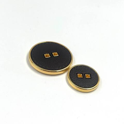 Пуговицы золото коричневый кожа