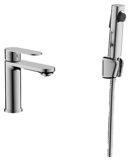 Смеситель для раковины BELZ B12713 с гигиенической лейкой  латунь, хром