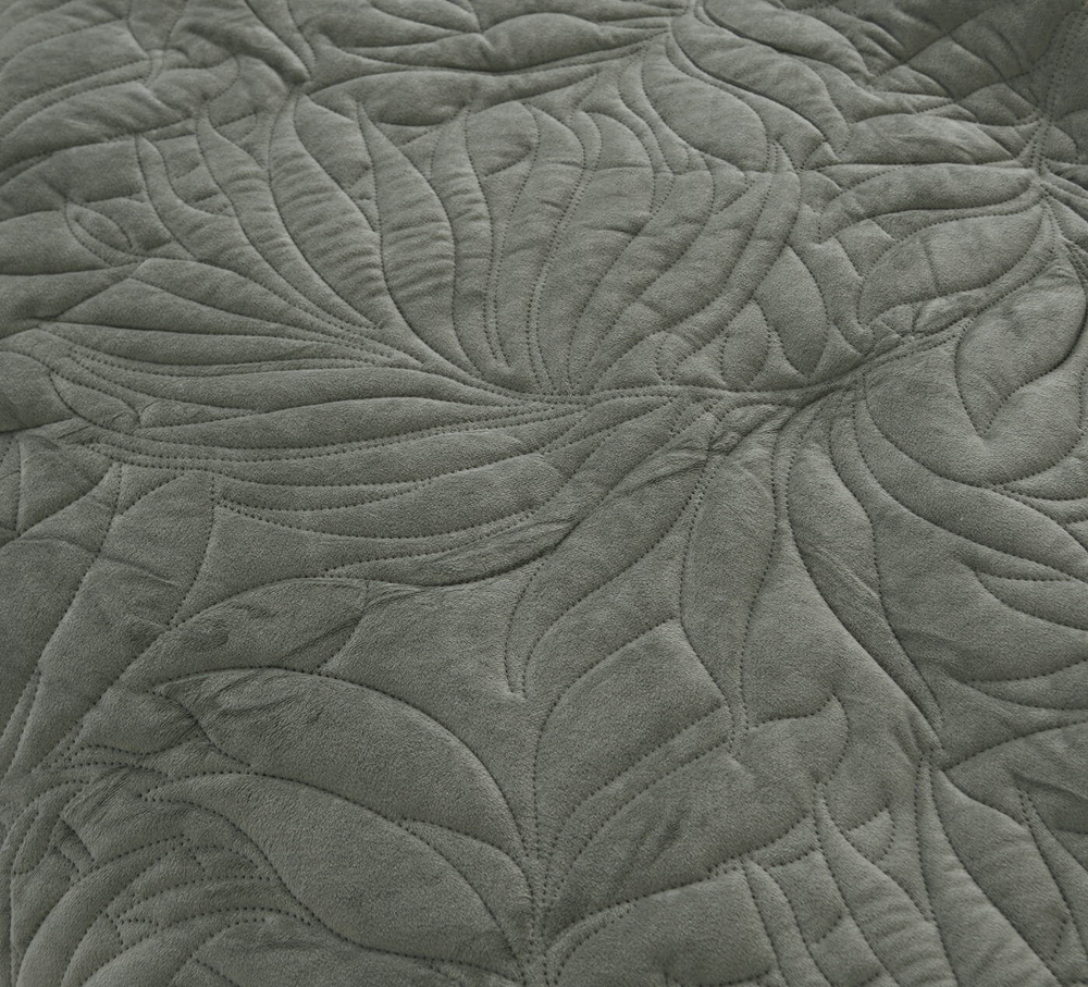 Покрывало 240х260 и 2 наволочки 50х70 Sofi De MarkO Глория зеленое