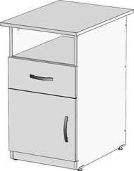 Тумба приставная 1 ящик + дверь