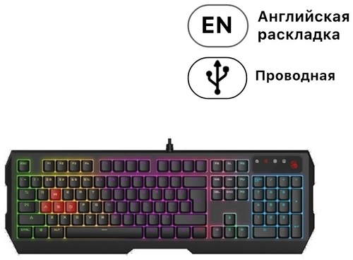 Клавиатура A4Tech Bloody B140N черный